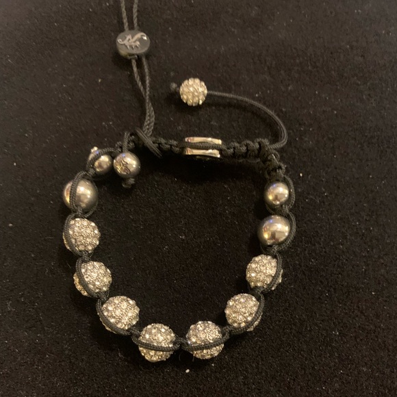 Joseph Nogucci crystal bead crochet corded adjustable bracelet - Picture 4 of 6